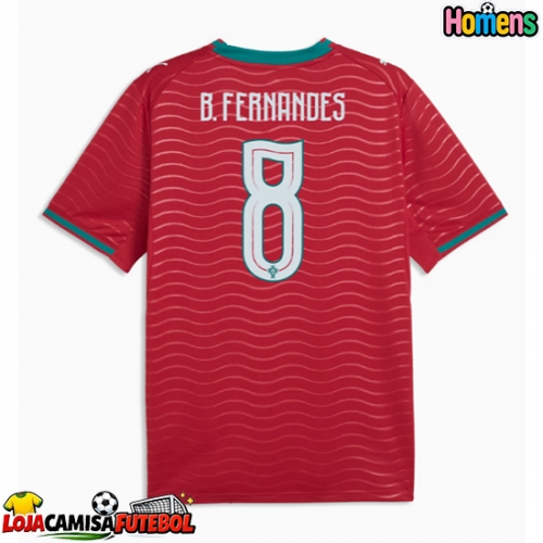 Camisa de Futebol Portugal Bruno Fernandes #8 Equipamento Principal Mundo 2026 Manga Curta